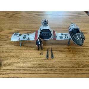 Star Wars Crait Ski Speeder with Poe & weapon Vehicle  and Missiles